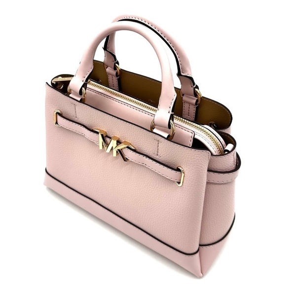 Michael Kors Reed Small Satchel Crossbody Bag Powder Blush - Picture 7 of 13